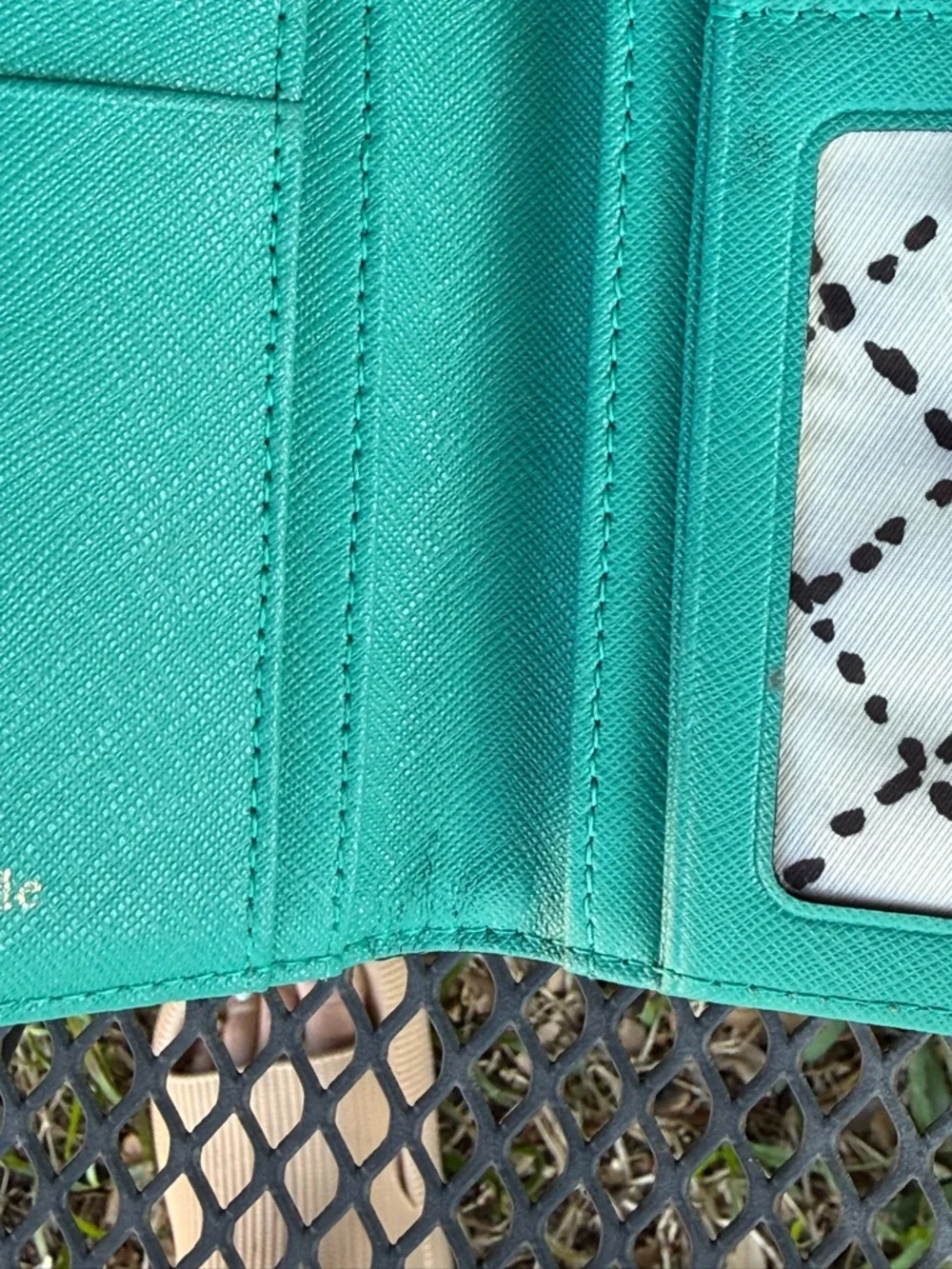 kate spade Turquoise Saffiano Leather “Stacy” bifold wallet - Picture 7 of 7